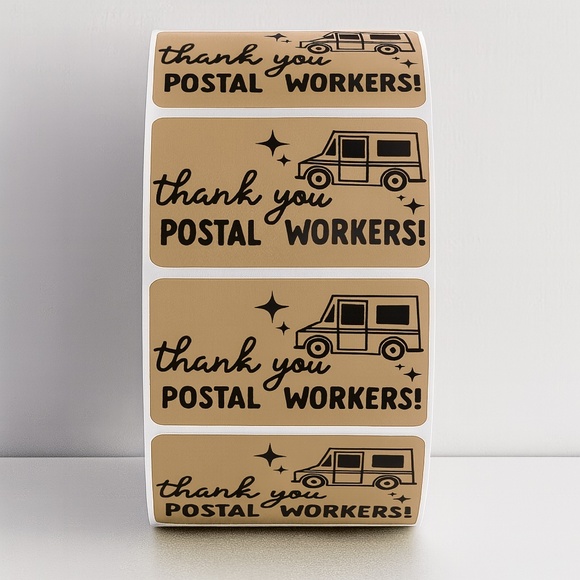 Thank You Postal Workers Stickers – Mail Carrier Appreciation Labels for Package - Picture 11 of 11